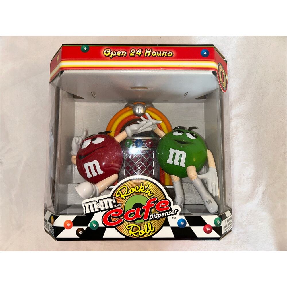 Vintage Unused M&M’s Rock’n Roll Cafe Dispenser With Original Candy